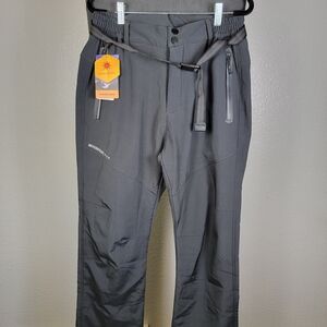 Moerdeng Men's Soft Shell Water Proof Outdoor Wear Pants Dark Grey Size M